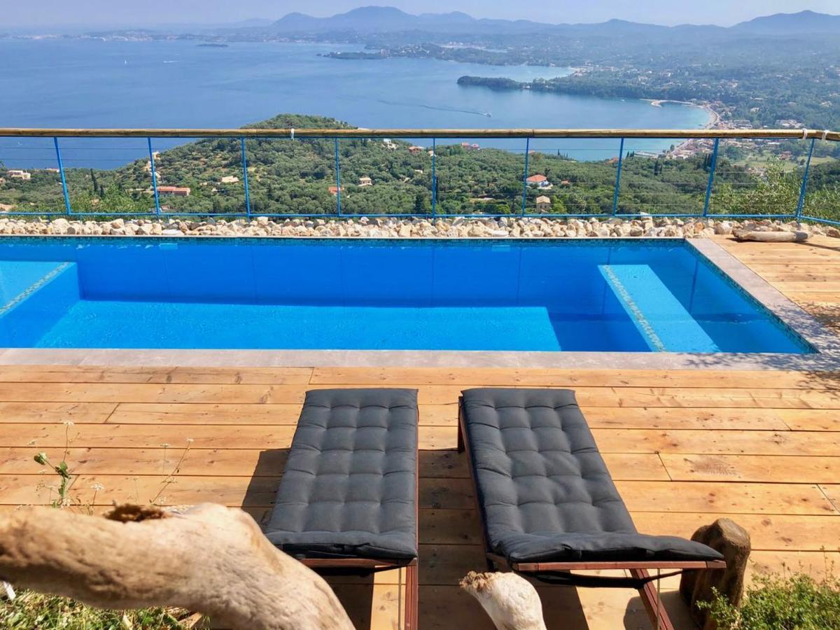 House Sienna Of Villa Intaba Best Views Corfiot Riviera Corfu Island Greece Contemporary Design Pool With Spectacular Sea Views Close To Ipsos Beach Pyrgi (Corfu) Exterior foto