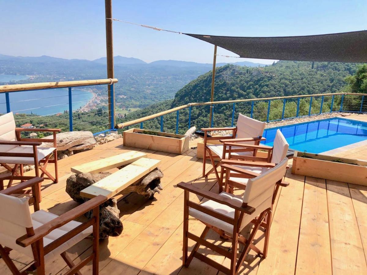 House Sienna Of Villa Intaba Best Views Corfiot Riviera Corfu Island Greece Contemporary Design Pool With Spectacular Sea Views Close To Ipsos Beach Pyrgi (Corfu) Exterior foto