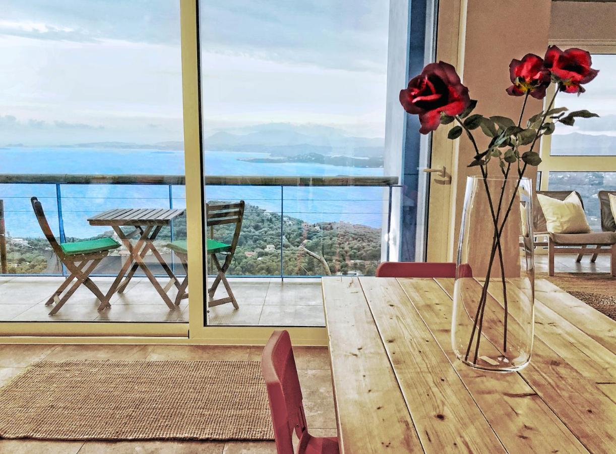 House Sienna Of Villa Intaba Best Views Corfiot Riviera Corfu Island Greece Contemporary Design Pool With Spectacular Sea Views Close To Ipsos Beach Pyrgi (Corfu) Exterior foto